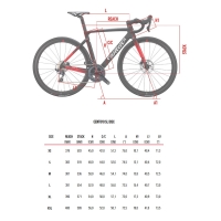 kolo CENTO10 SL +ULTEGRA Di2 2x12+NDR38 red black